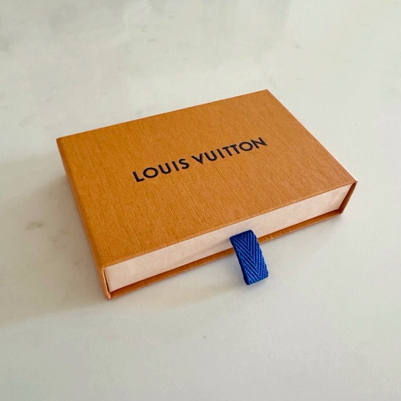 Louis Vuitton LV Drawer Style Saffron Orange Jewelry Gift Box, Blue Pull Tab - Picture 17 of 17
